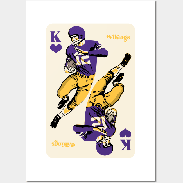 Minnesota Vikings King of Hearts Wall Art by Rad Love